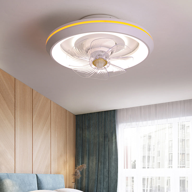 Metal Round Ceiling Pendant Modern Style 2 Lights LED Flush Lights