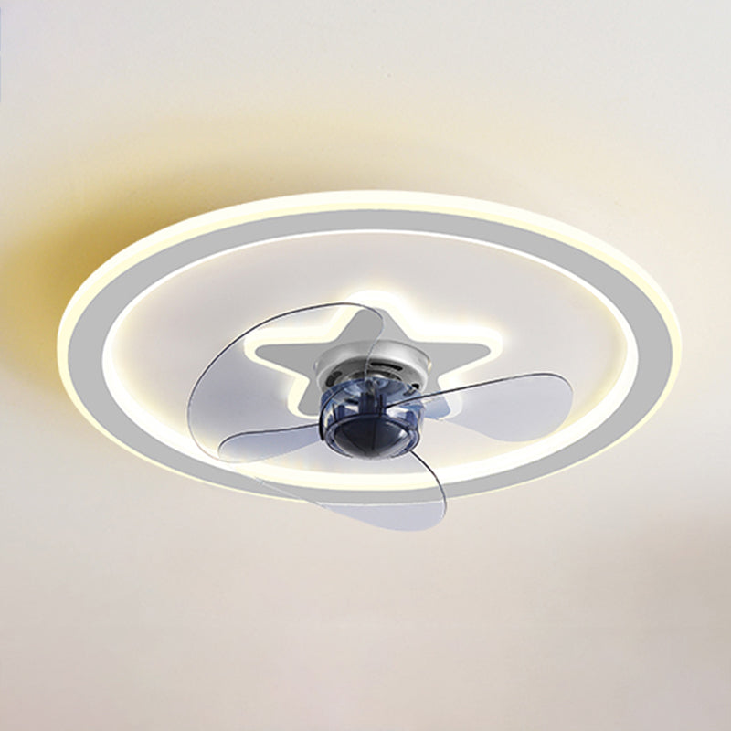 Metal Round Ceiling Pendant Modern Style 2 Lights LED Flush Lights