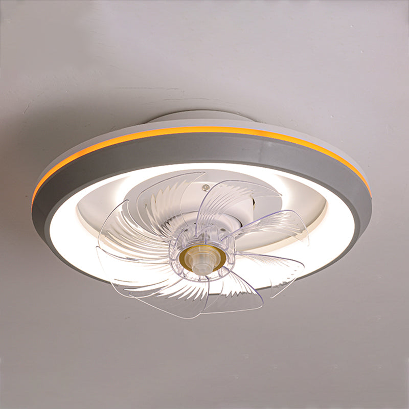 Metal Round Ceiling Pendant Modern Style 2 Lights LED Flush Lights