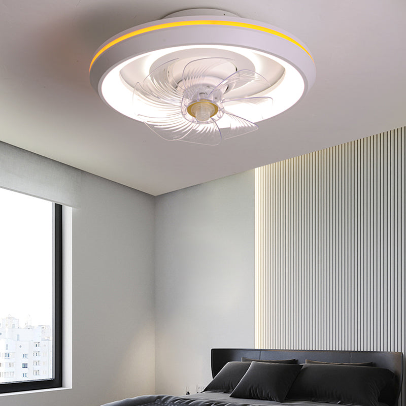 Metal Round Ceiling Pendant Modern Style 2 Lights LED Flush Lights