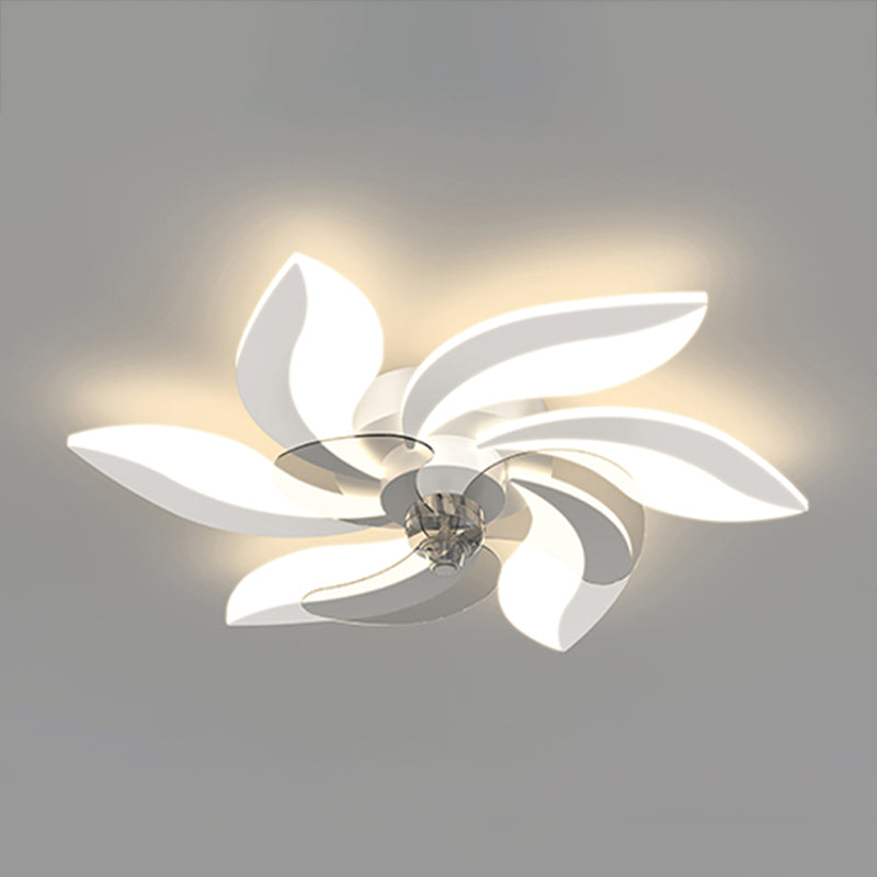 Floral Ceiling Fan Light Modern Style LED Metal Ceiling Light Fixture