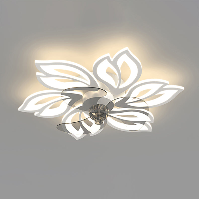 Floral Ceiling Fan Light Modern Style LED Metal Ceiling Light Fixture