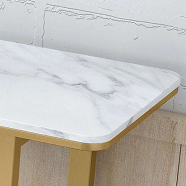 Marble Bar Table with Specialty Table Top Double Pedestal Table - 41.3" H