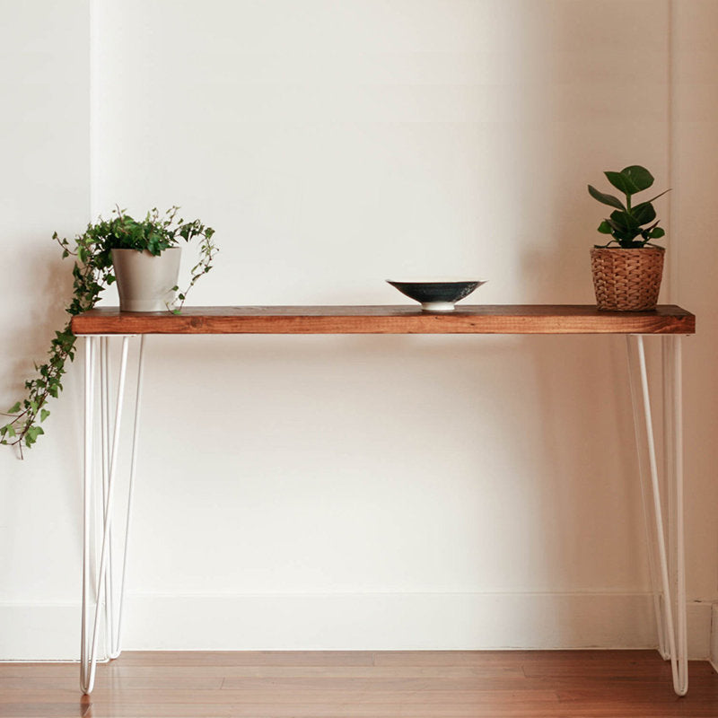 Light Brown Modern Style Bar Table in Metal and Wood Milk Tea Shop Bar