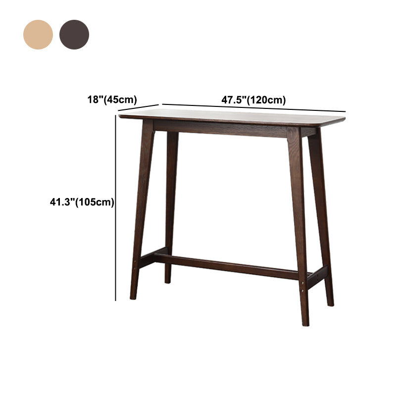 Wood Counter Height Table with Rectangle Table Top Trestle Table - 41.3" H