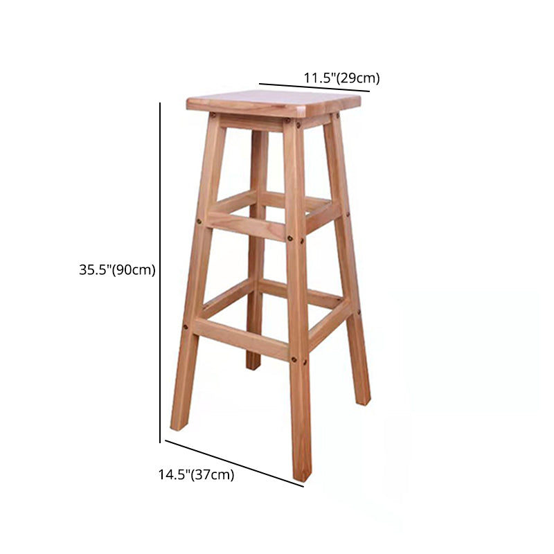 Tabouret de comptoir à dos sans bras moderne tabouret en bois avec repose-pied