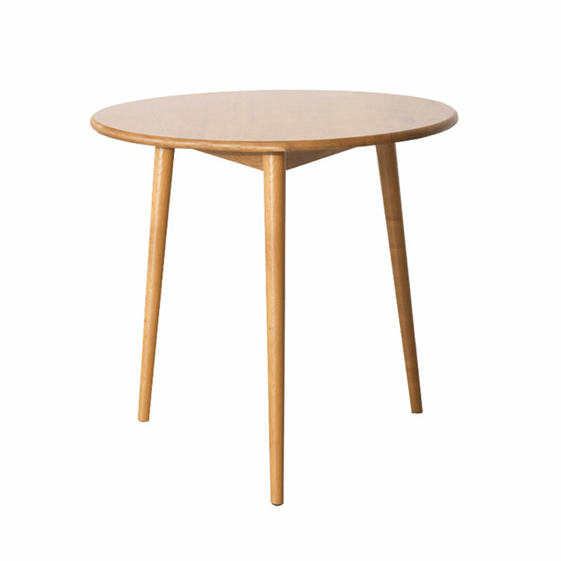 Solid Wood Contemporary Round Dining Table Wood Top Table with 4 Legs