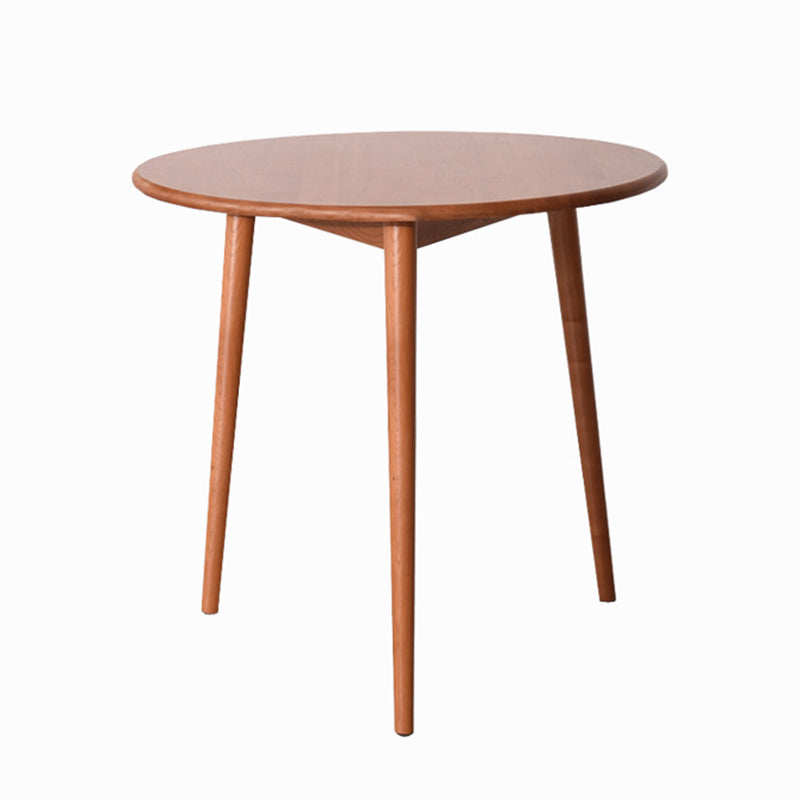 Solid Wood Contemporary Round Dining Table Wood Top Table with 4 Legs