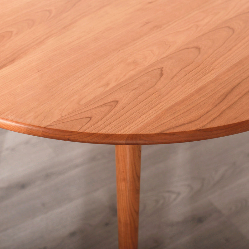 Solid Wood Contemporary Round Dining Table Wood Top Table with 4 Legs