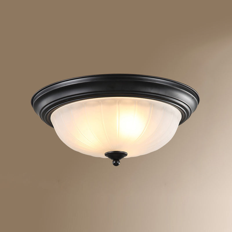 Bowl Shape Flush Plafond Licht Traditionele Stijl Glas Slaapkamer Flush Mount Fixture