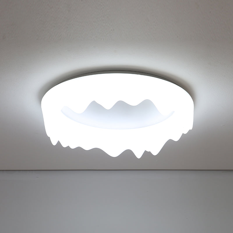 White Modern Flush Mounted Ceiling Lights LED Flush Mount Lighting for Living Room