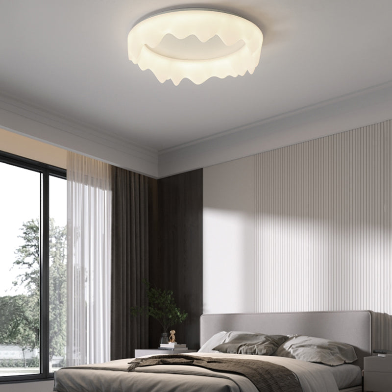 White Modern Flush Mounted Ceiling Lights LED Flush Mount Lighting for Living Room