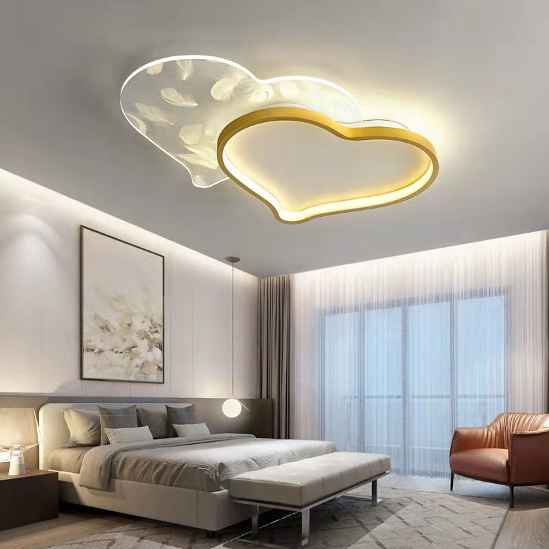 Unique Shade Metal Flush Ceiling Light Modern Style 1 Light Flush Mount Fixture