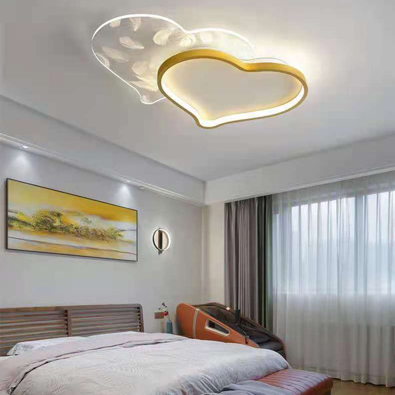 Unique Shade Metal Flush Ceiling Light Modern Style 1 Light Flush Mount Fixture