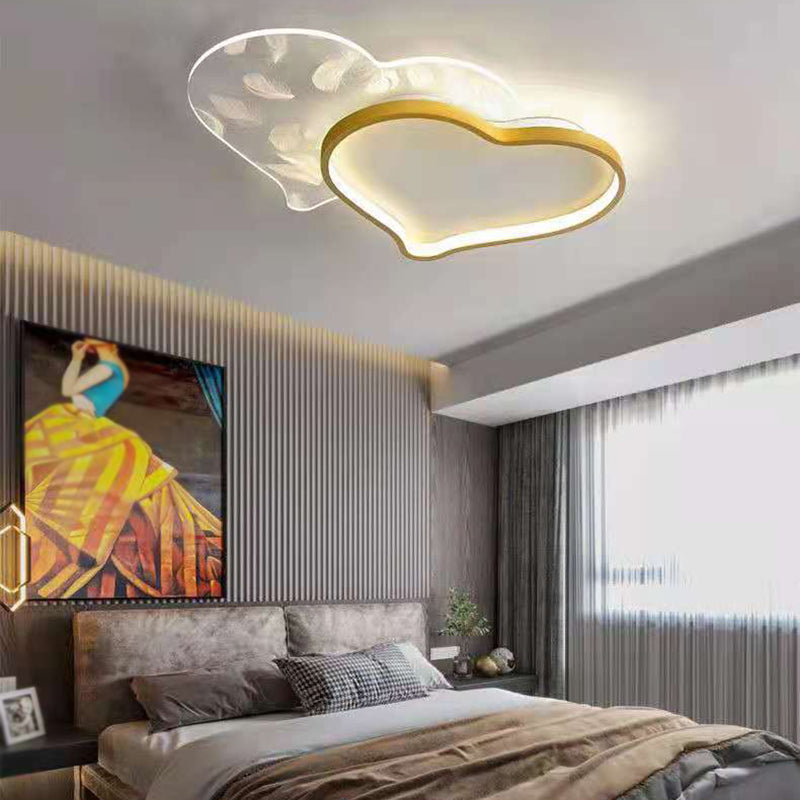 Unique Shade Metal Flush Ceiling Light Modern Style 1 Light Flush Mount Fixture