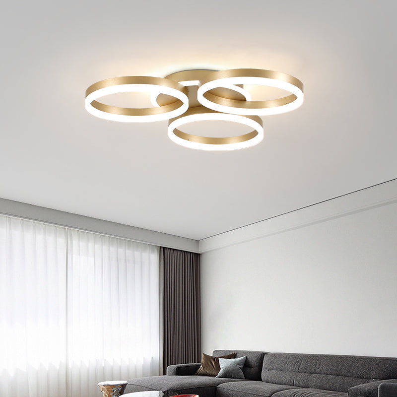 Multi-head LED Flush Mounted Ceiling Lights Simplicity Lighting Fixture for Bedroom