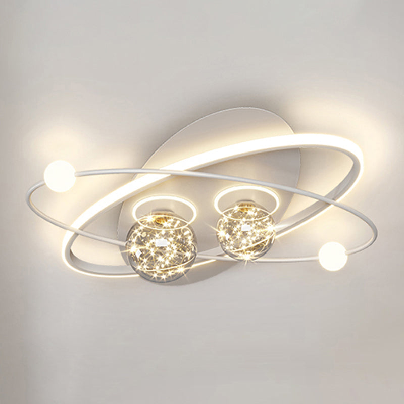 Globe LED Flush Mount Light Modern Ceiling Lamp for Living Room Dining Room