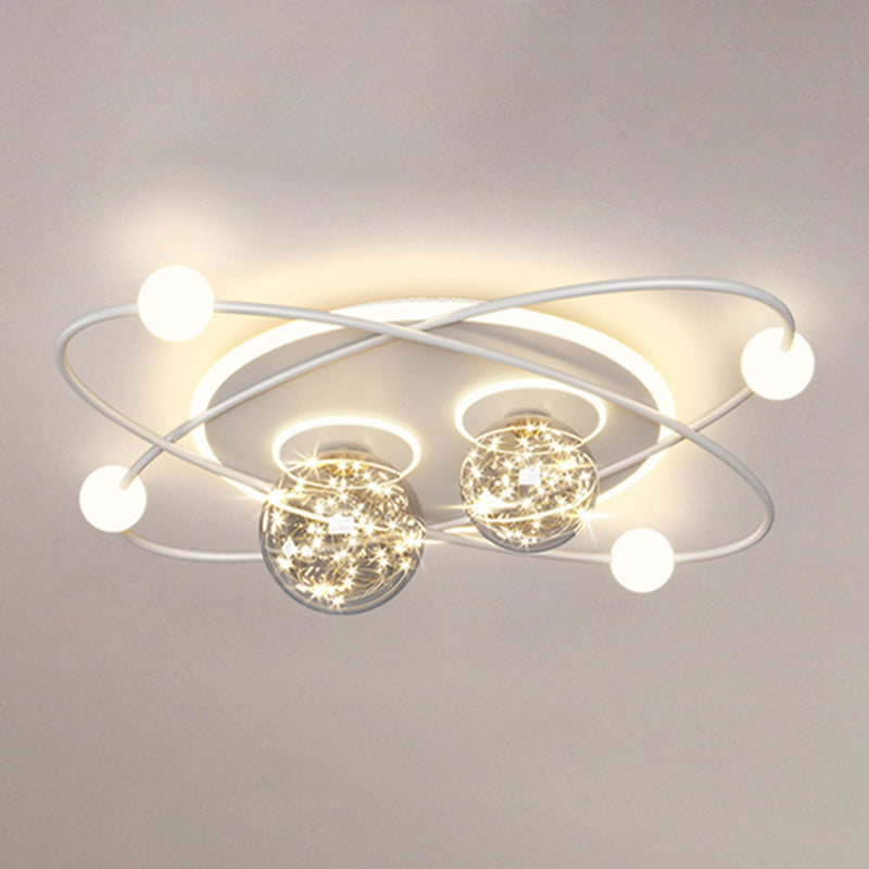 Globe LED Flush Mount Light Modern Ceiling Lamp for Living Room Dining Room