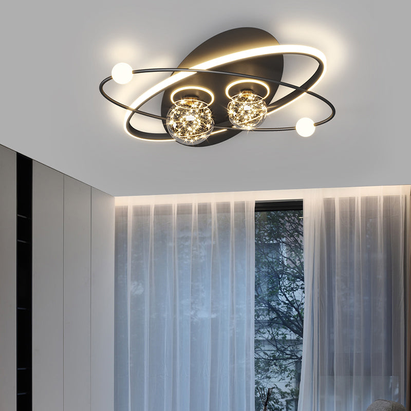 Globe LED Flush Mount Light Modern Ceiling Lamp for Living Room Dining Room