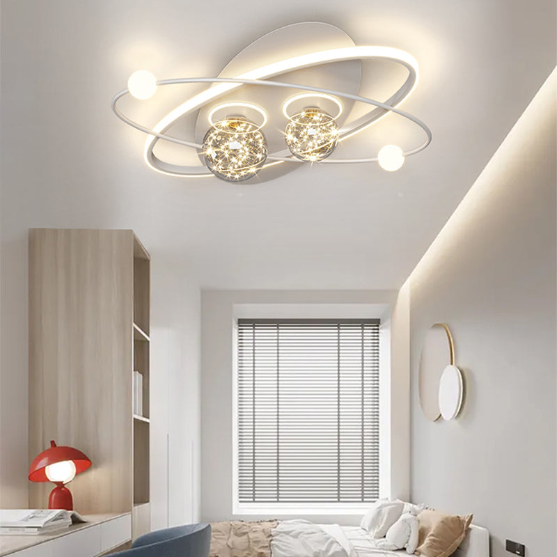 Globe LED Flush Mount Light Modern Ceiling Lamp for Living Room Dining Room