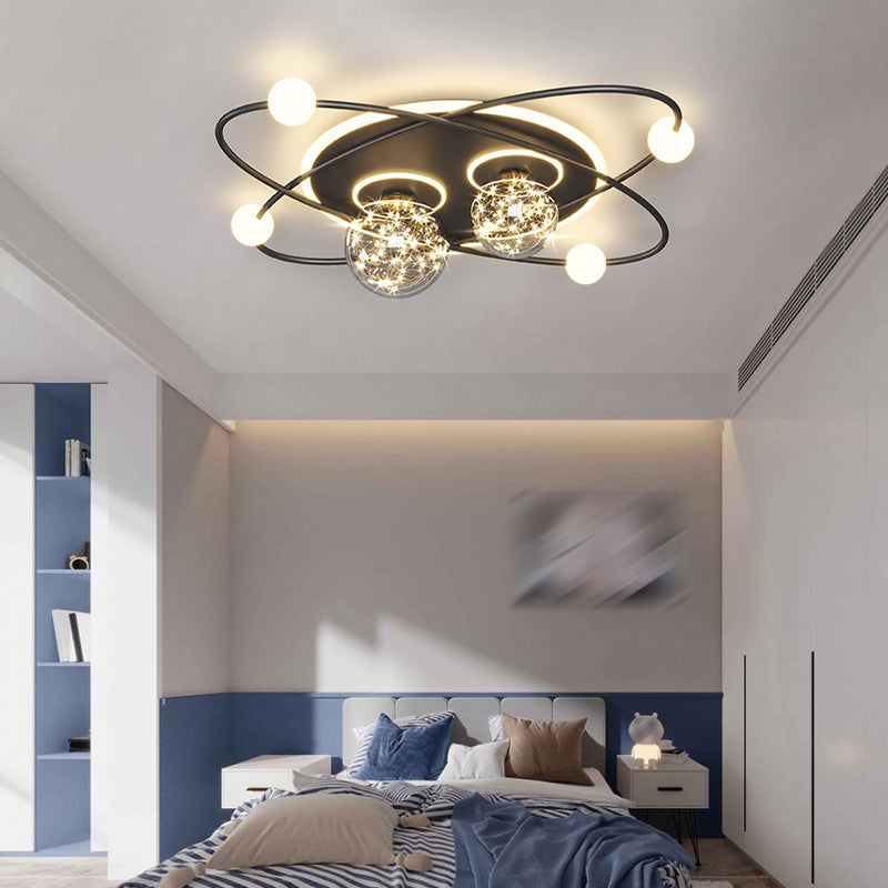 Lampada da soffitto moderna a LED con montaggio a incasso a globo per sala da pranzo