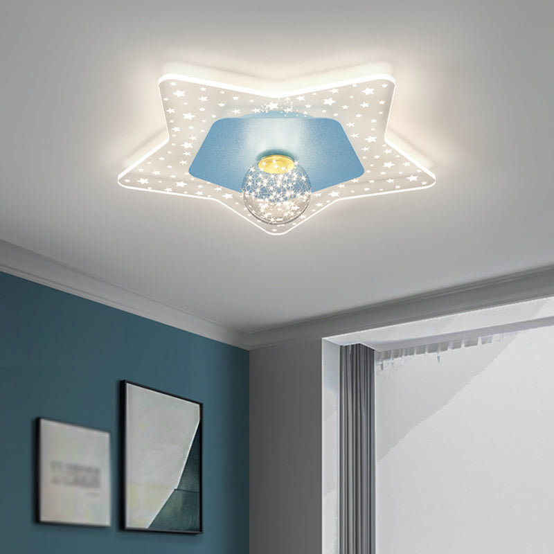 LED Flush Mount Light Gypsophila Modern Ceiling Lamp for Bedroom