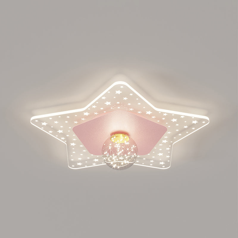 LED Flush Mount Light Gypsophila Modern Ceiling Lamp for Bedroom