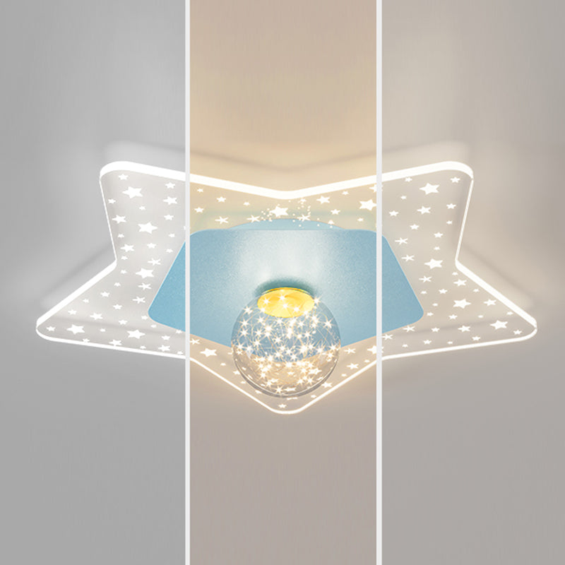 LED Flush Mount Light Gypsophila Modern Ceiling Lamp for Bedroom