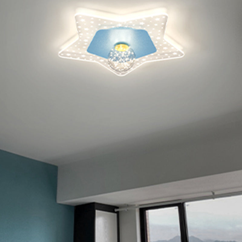 LED Flush Mount Light Gypsophila Modern Ceiling Lamp for Bedroom