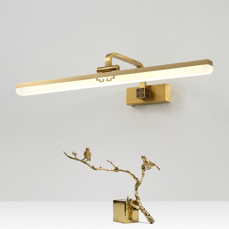 Lineaire vorm Wandverlichting in moderne stijl metalen 1-licht SCONCE-lamp voor badkamer