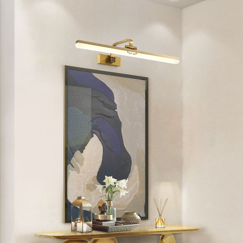 Lineaire vorm Wandverlichting in moderne stijl metalen 1-licht SCONCE-lamp voor badkamer