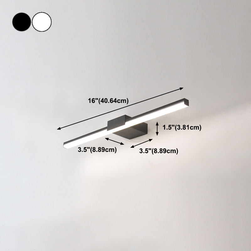 Moderne stijl strip vorm wandverlichting metaal 1 lichte wandwanden voor doucheruimte