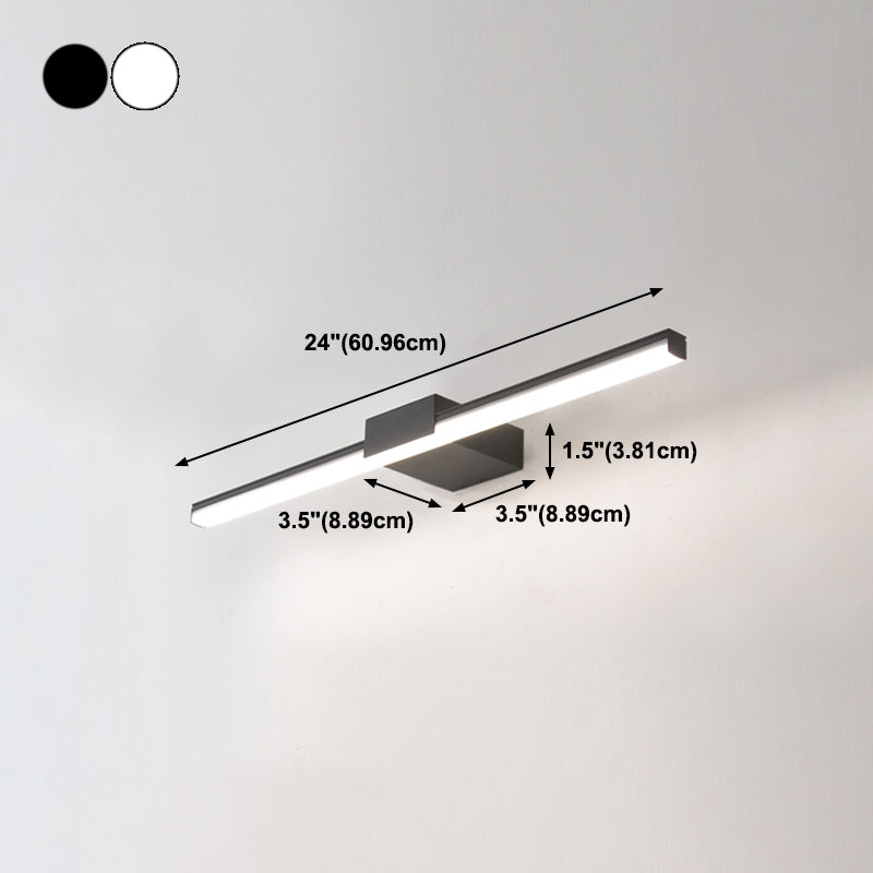 Moderne stijl strip vorm wandverlichting metaal 1 lichte wandwanden voor doucheruimte