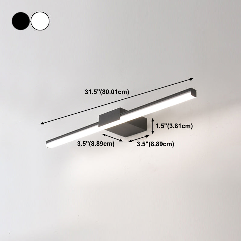 Moderne stijl strip vorm wandverlichting metaal 1 lichte wandwanden voor doucheruimte