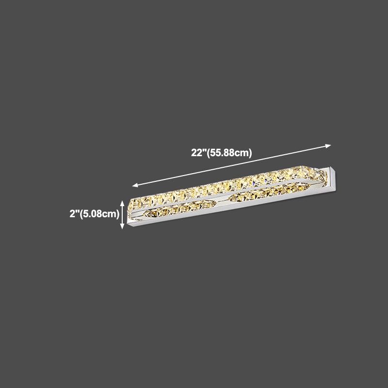 Iluminación geométrica de tocador de estilo moderno cristal 1 luces de apliques de tocador de luz