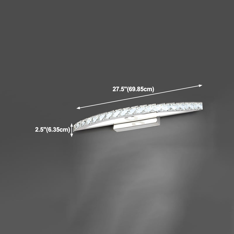 Iluminación geométrica de tocador de estilo moderno cristal 1 luces de apliques de tocador de luz