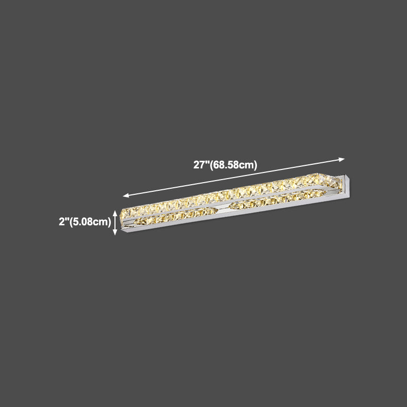 Iluminación geométrica de tocador de estilo moderno cristal 1 luces de apliques de tocador de luz