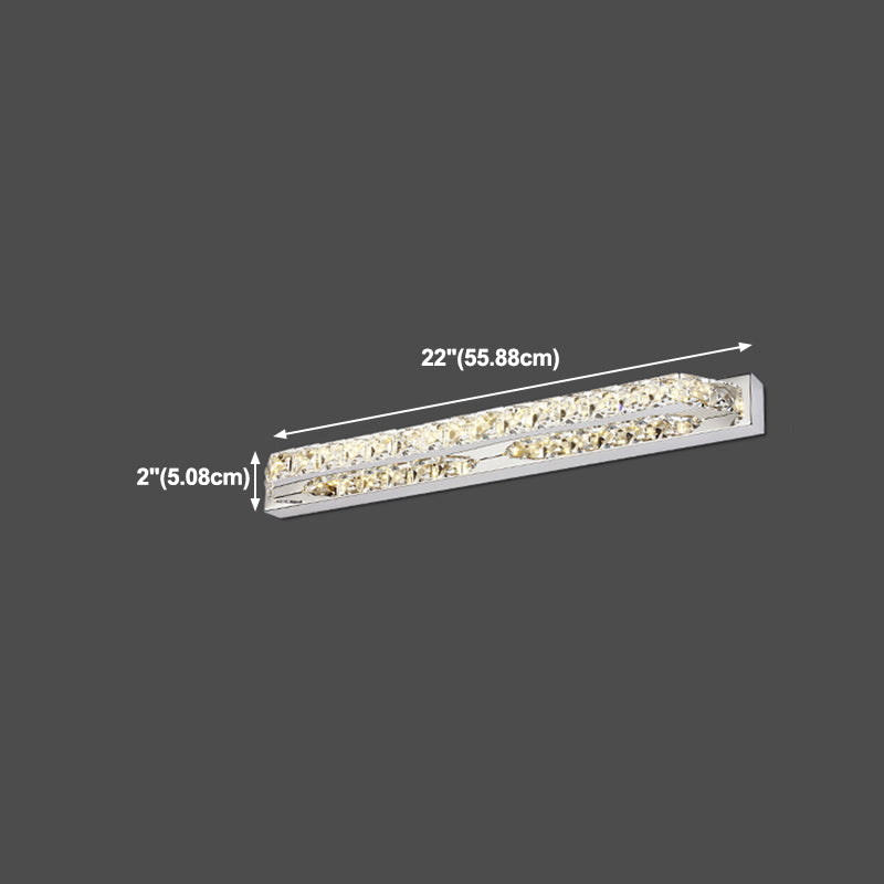 Iluminación geométrica de tocador de estilo moderno cristal 1 luces de apliques de tocador de luz