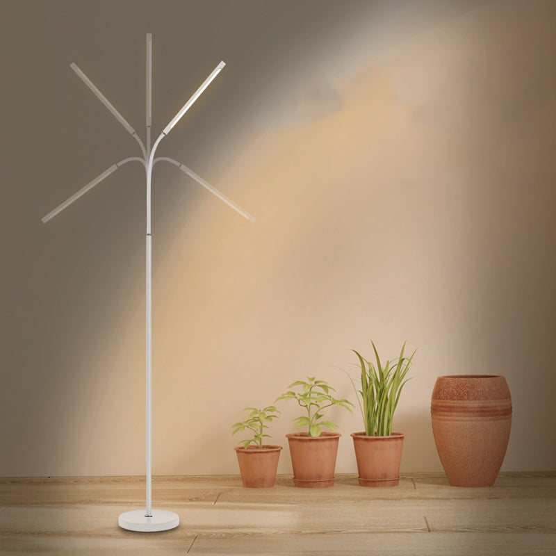 Lampada da pavimento lineare moderna Metal 41,5 "Luce da pavimento regolabile alta per soggiorno