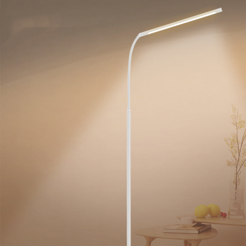 Lámpara de lámpara lineal moderna de metal de 41.5 "de altura, luz de piso ajustable para sala de estar