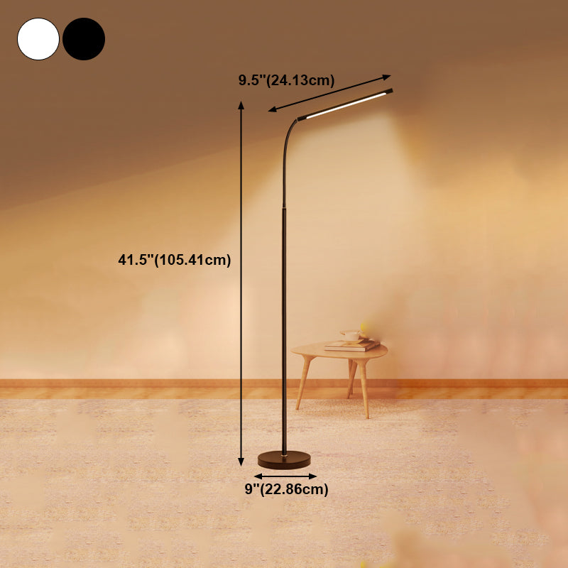 Moderne lineare Stehlampe Metall 41,5 "hohe verstellbare Bodenbeleuchtung für Wohnzimmer