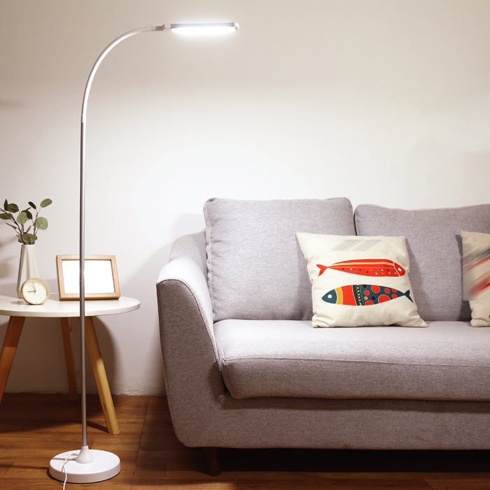 Lampada da pavimento lineare moderna Metal 65 "Luce al pavimento a LED alto per soggiorno