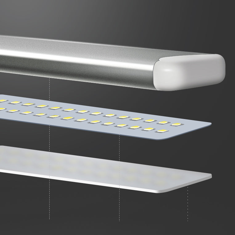 Lámpara lineal moderna de lámpara de metal de 65 "Luz de piso LED de alto para sala de estar