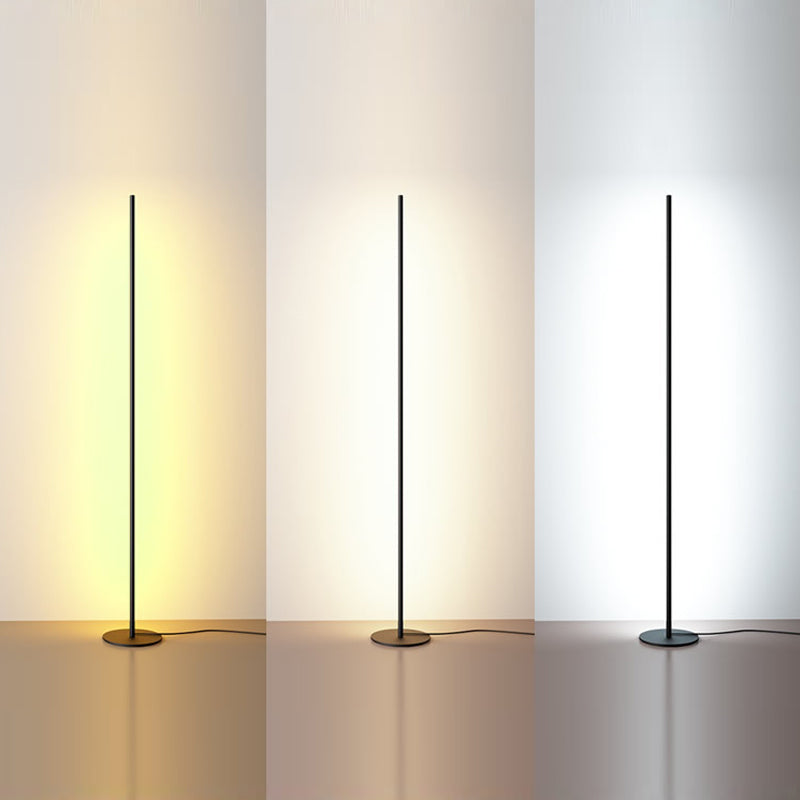 Modern Style Strip a forma di illuminazione da pavimento in metallo 1 Luce leggera per la sala di lettura