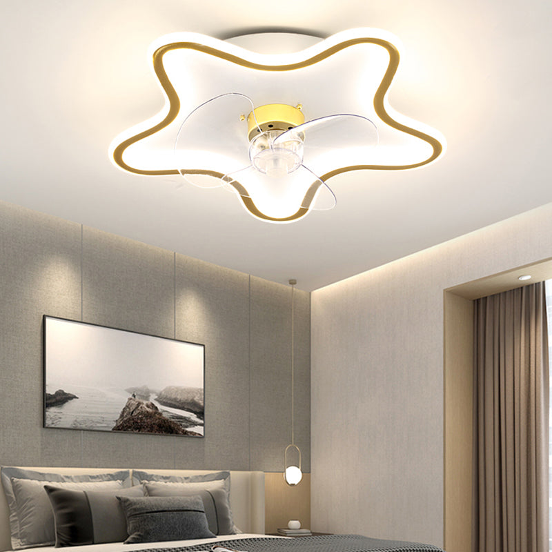 Ventilateurs de plafond géométrique en métal Multi lumières de style moderne LED Flush Light pour la chambre