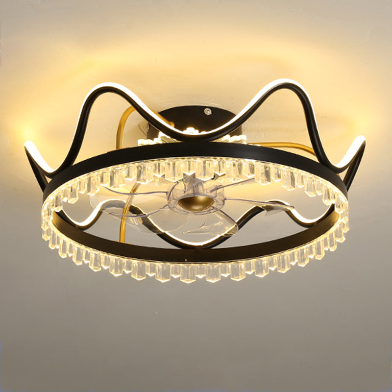 Pendentif de plafond rond en métal MODERNE MODERNE 2 lumières LED Flush Light pour la chambre