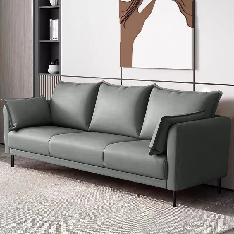 Standaard losse achterste vierkante arm loveseat faux lederen vlekbestendige settnee meubels