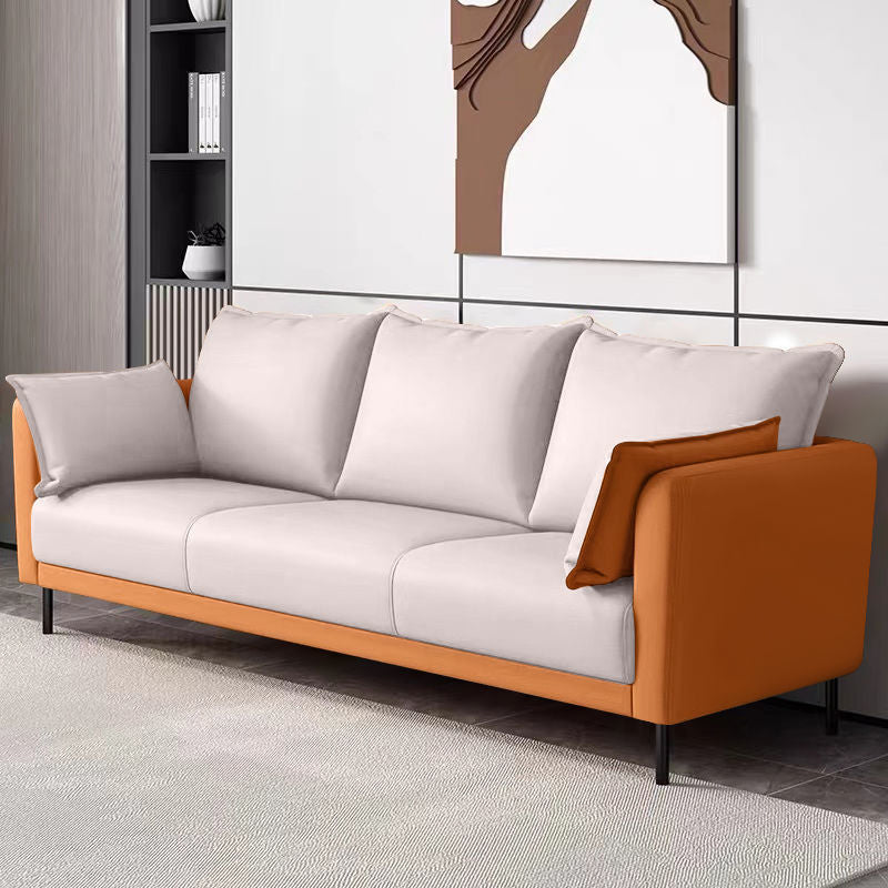 Standaard losse achterste vierkante arm loveseat faux lederen vlekbestendige settnee meubels