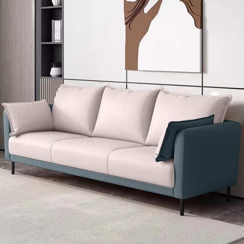 Standaard losse achterste vierkante arm loveseat faux lederen vlekbestendige settnee meubels