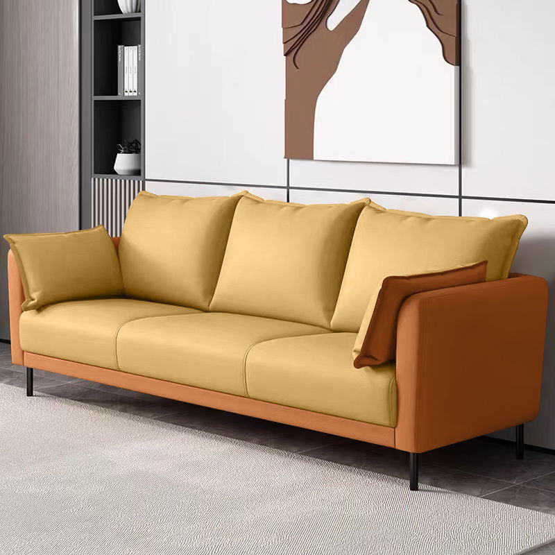 Standaard losse achterste vierkante arm loveseat faux lederen vlekbestendige settnee meubels